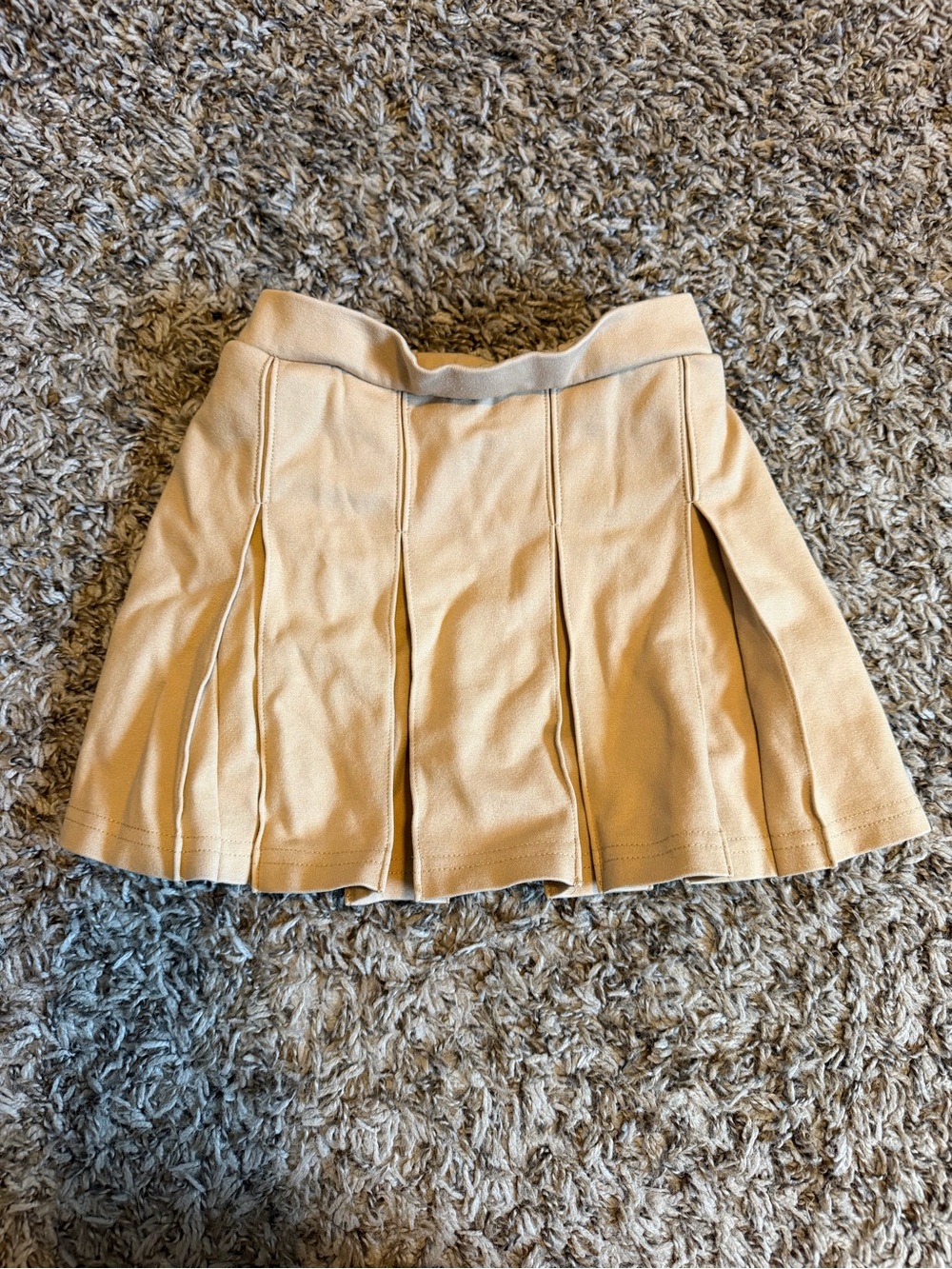 SweetHoney Girls Tan Pleated Skort